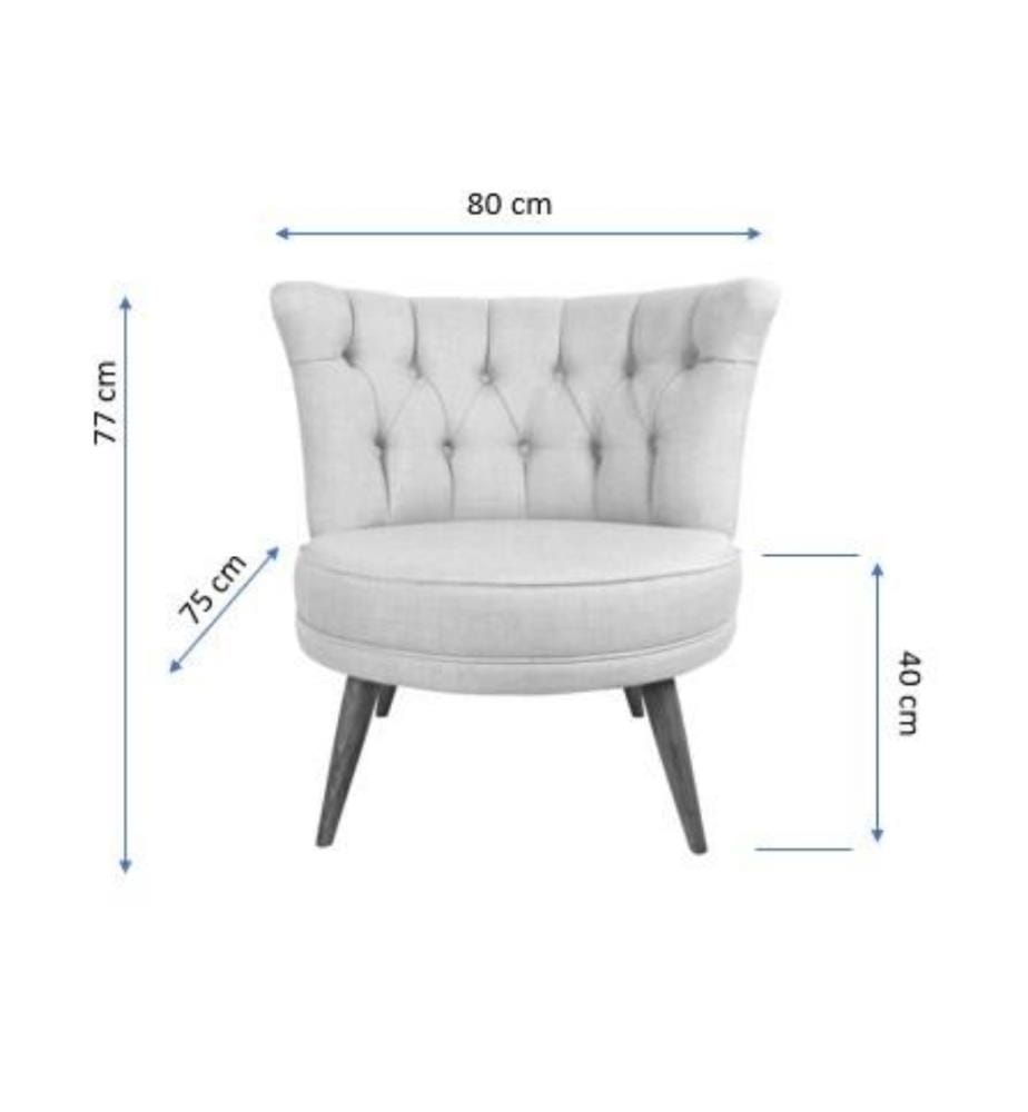 Wing Chair, Sax Blue, Solid Wood Frame, Polyester Fabric