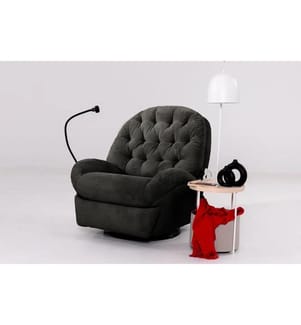 Relaxsessel, schwarz, Gestell: 70 % Hornholz / 30 % melaminbeschichtete Spanplatte