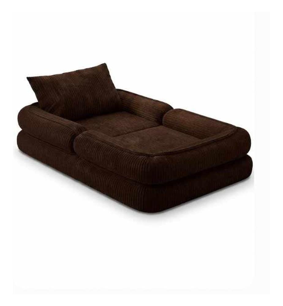 Beistellbett, Braun, Material: Polyester/Leinen