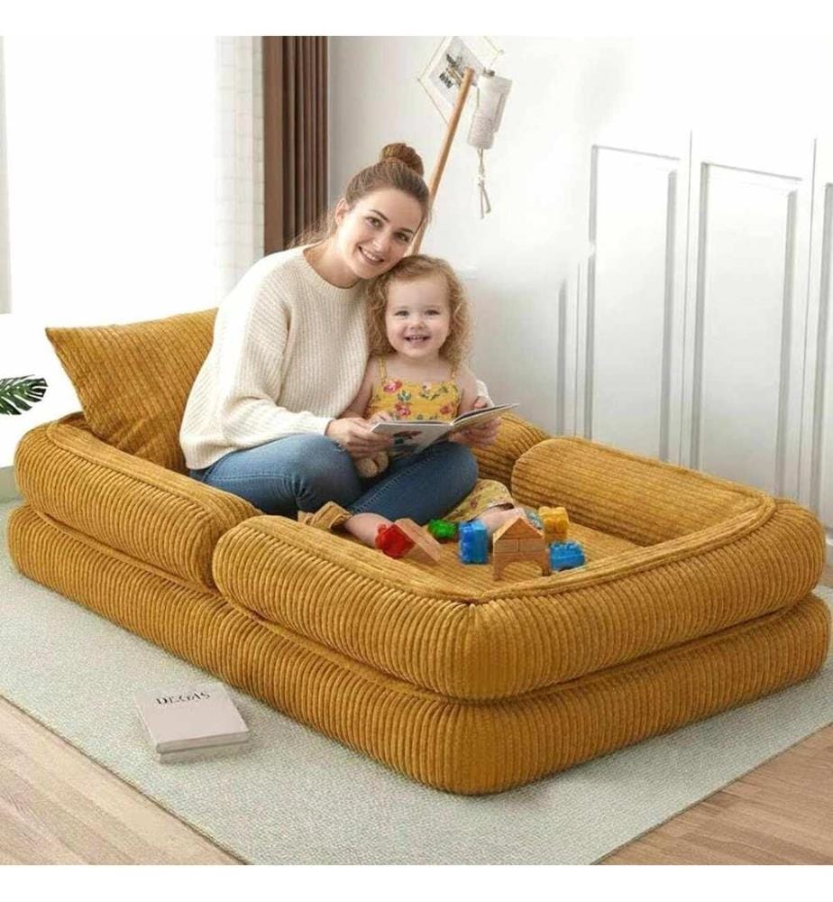 Couette de chevet, moutarde, tissu : polyester/lin