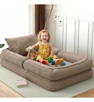 Beistellbett, Nerz, Material: Polyester/Leinen