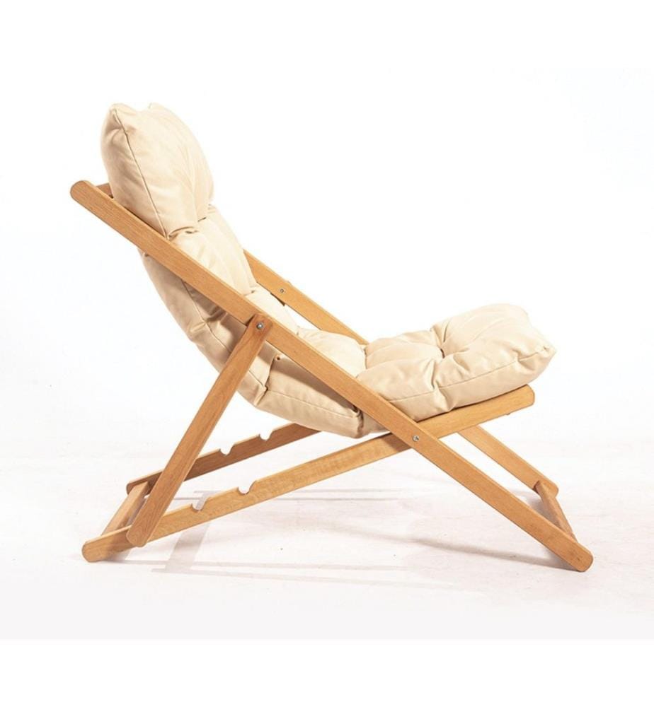 Chaise de jardin, Brown Cream, bois de hêtre, sans vernis