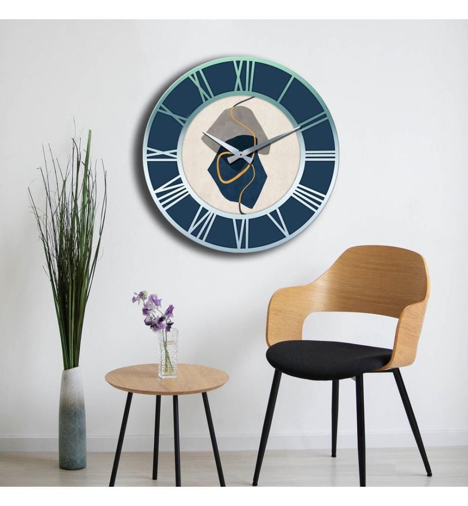 Dekorative MDF-Uhr, mehrfarbig, 100 % MDF