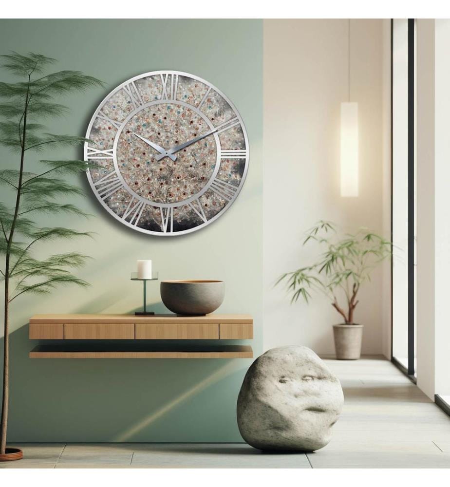 Dekorative MDF-Uhr, mehrfarbig, 100 % MDF