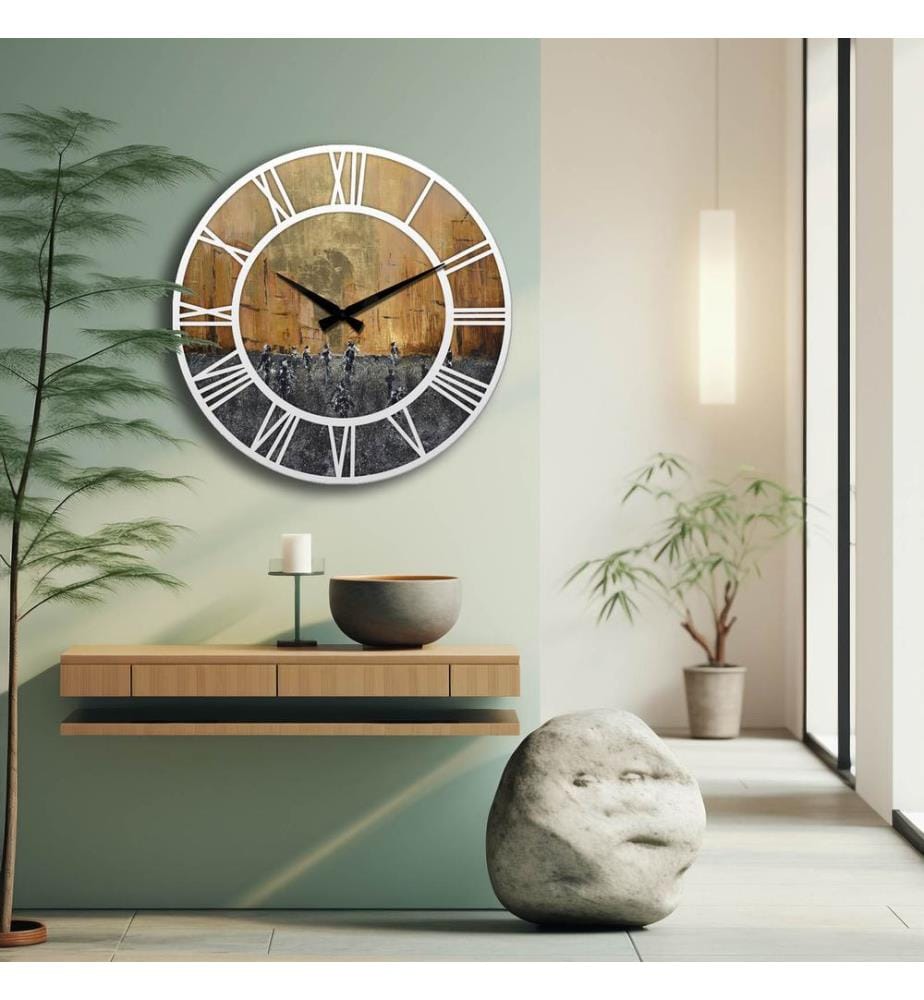 Dekorative MDF-Uhr, mehrfarbig, 100 % MDF