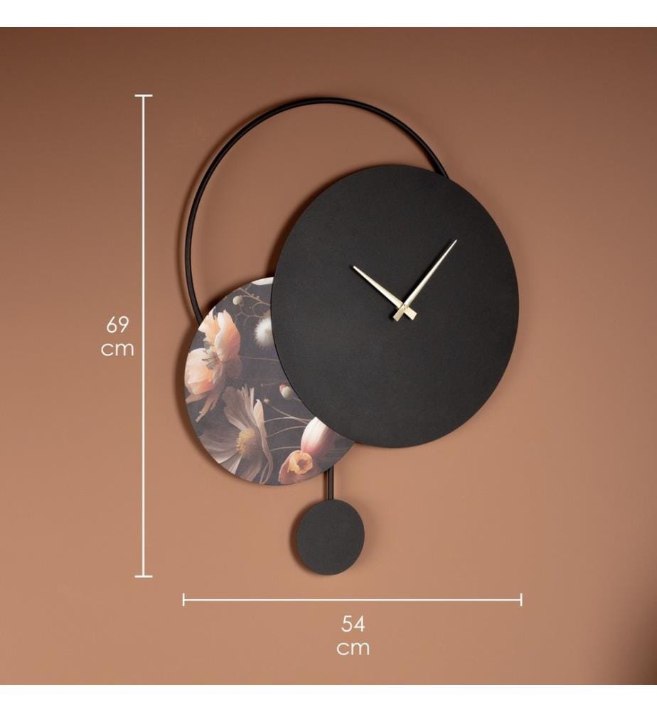 Dekorative Wanduhr aus Metall, mehrfarbig, 100 % STAHL