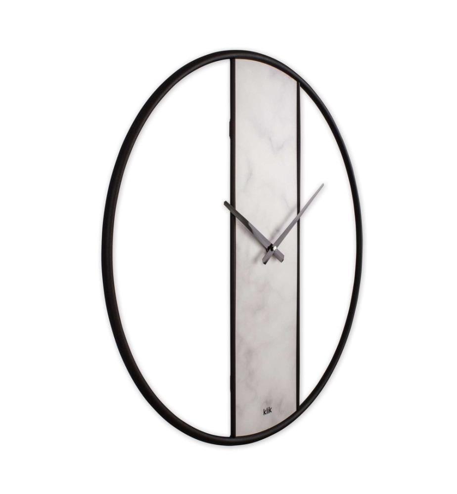 Decorative Metal Wall Clock, White, 95% STEEL / 5% MDF