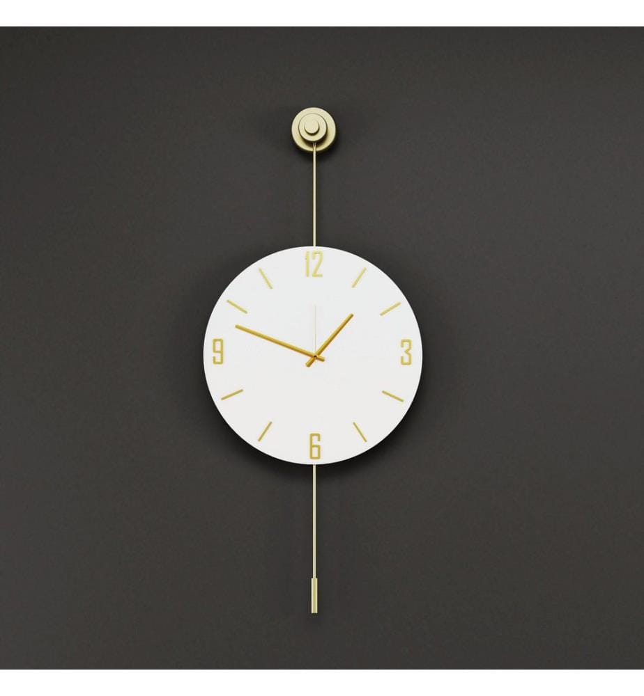 Decorative Metal Wall Clock, Gold, 100% METAL