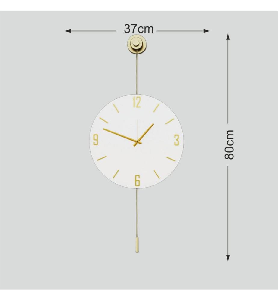 Decorative Metal Wall Clock, Gold, 100% METAL