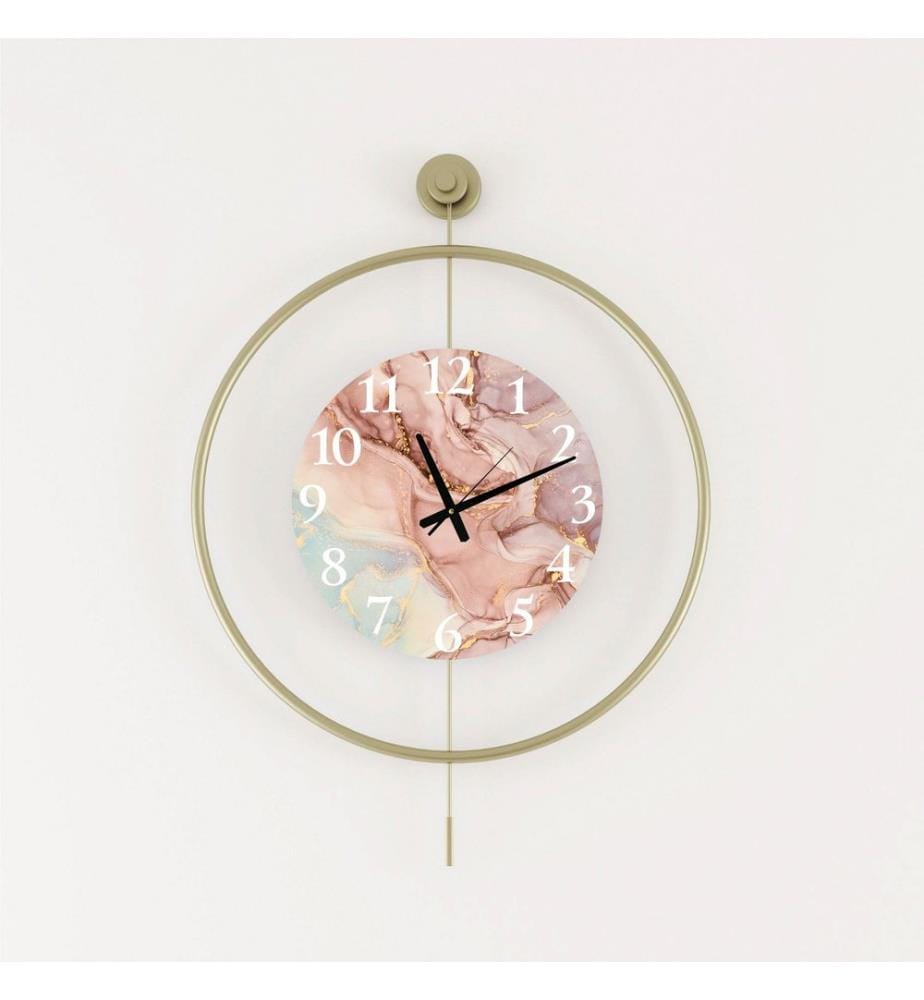 Decorative Metal Wall Clock, Gold, 100% METAL