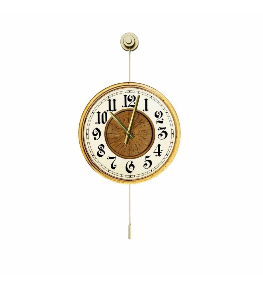 Decorative Metal Wall Clock, Gold, 100% METAL