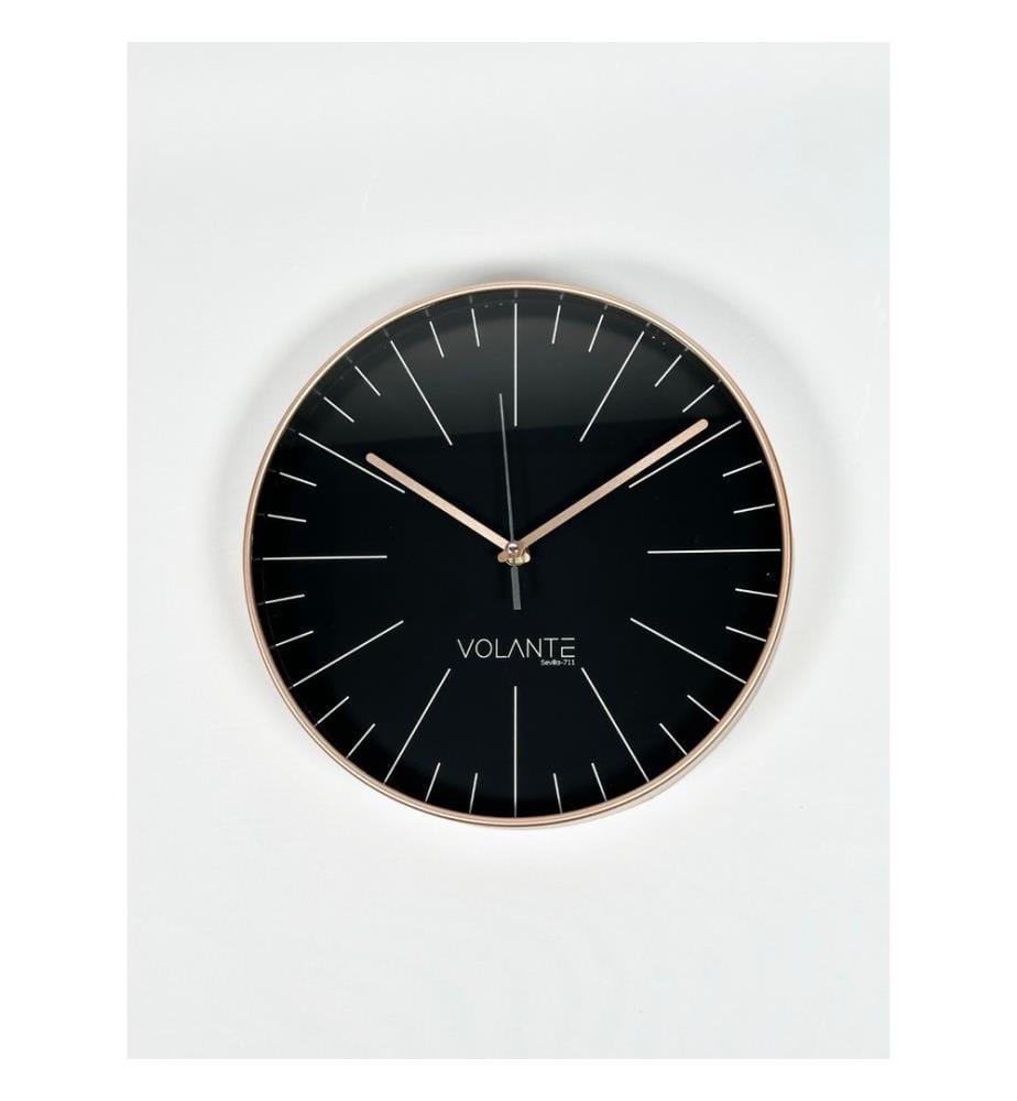 Decorative Wall Clock, Bronze, 100% PLASTIC