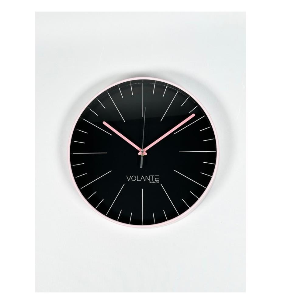 Decorative Wall Clock, Pink, 100% PLASTIC