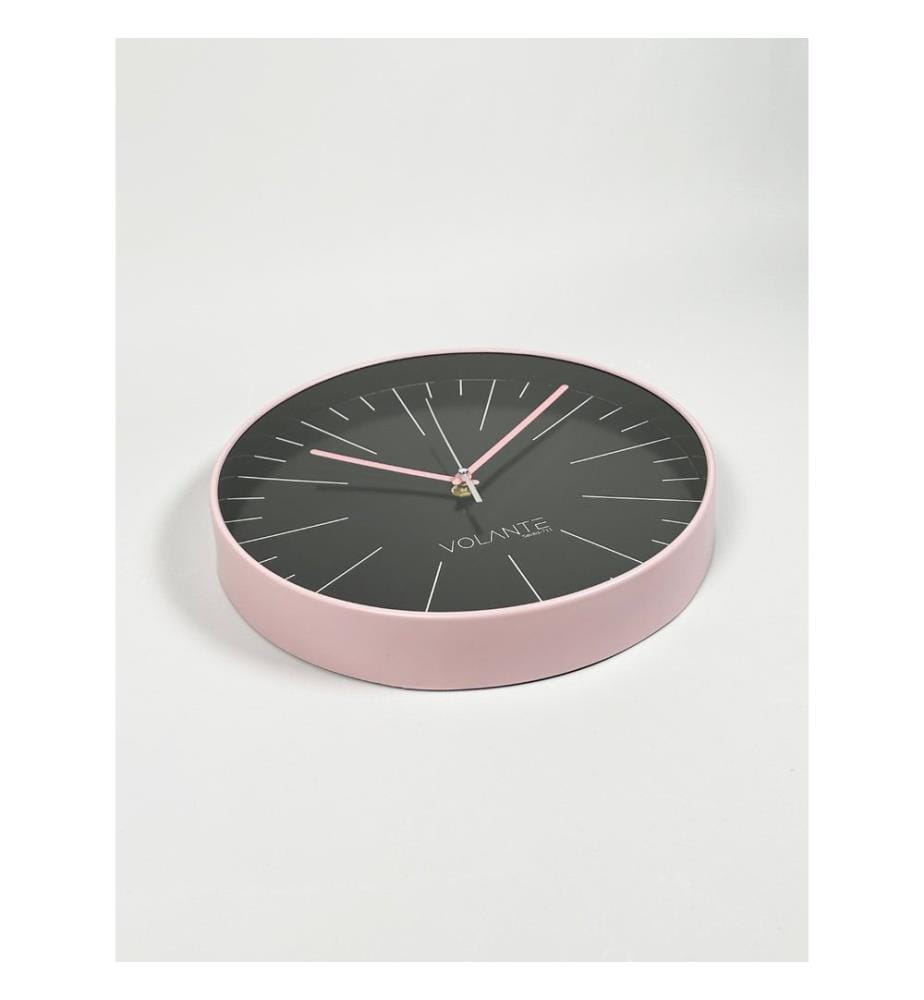 Decorative Wall Clock, Pink, 100% PLASTIC