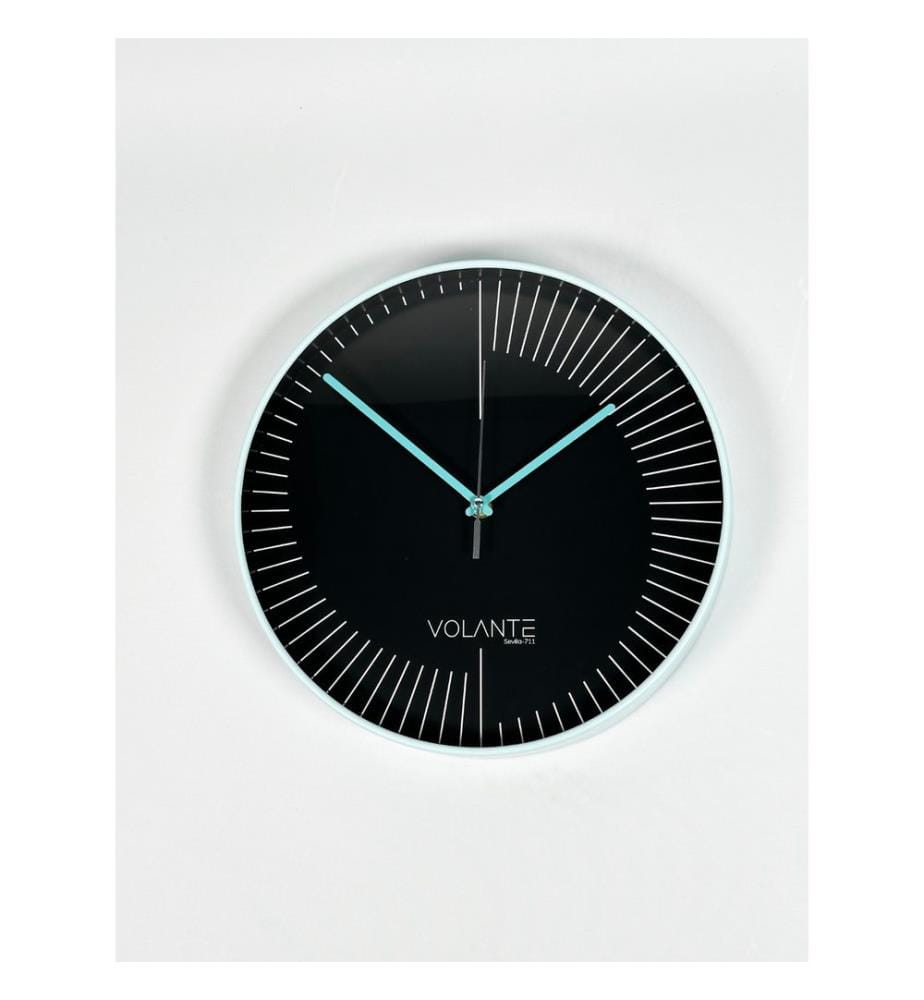 Decorative Wall Clock, Blue, 100% PLASTIC
