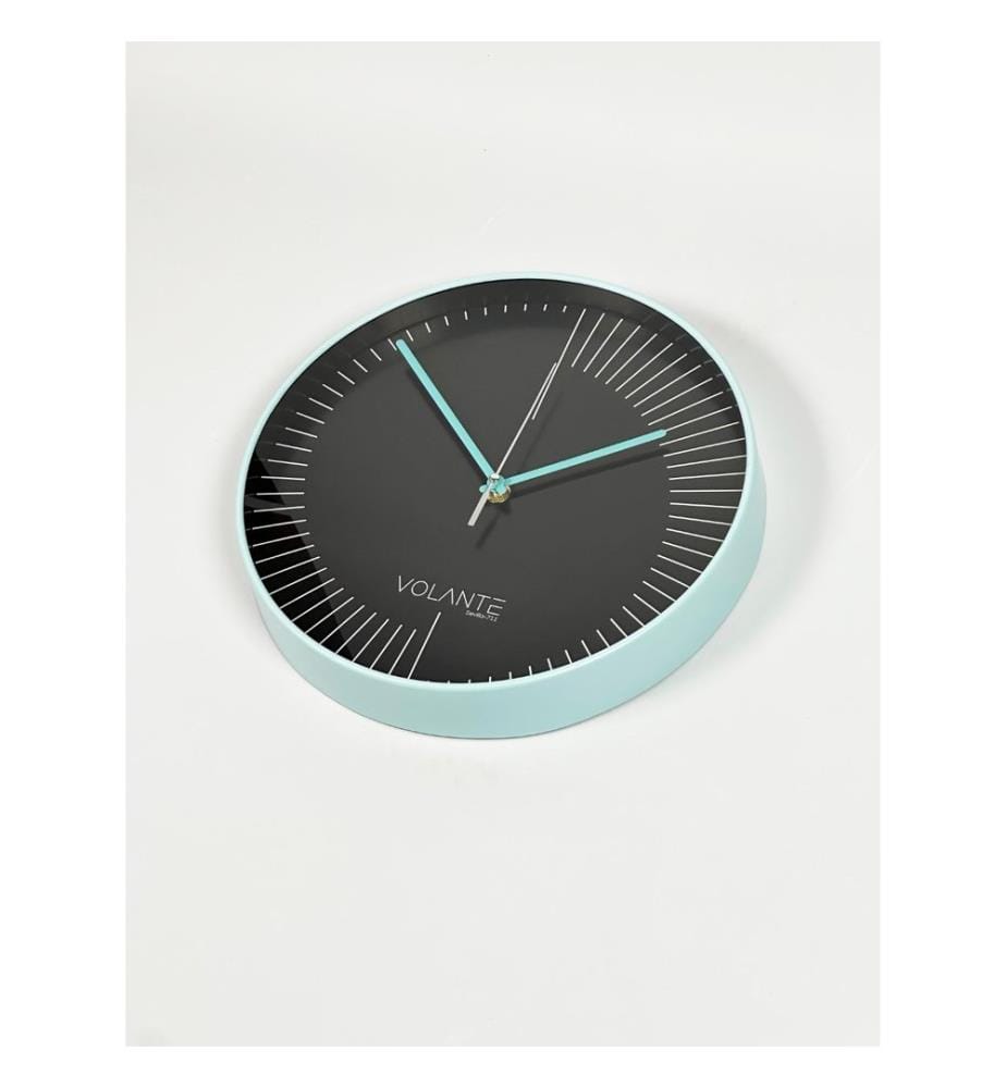 Decorative Wall Clock, Blue, 100% PLASTIC