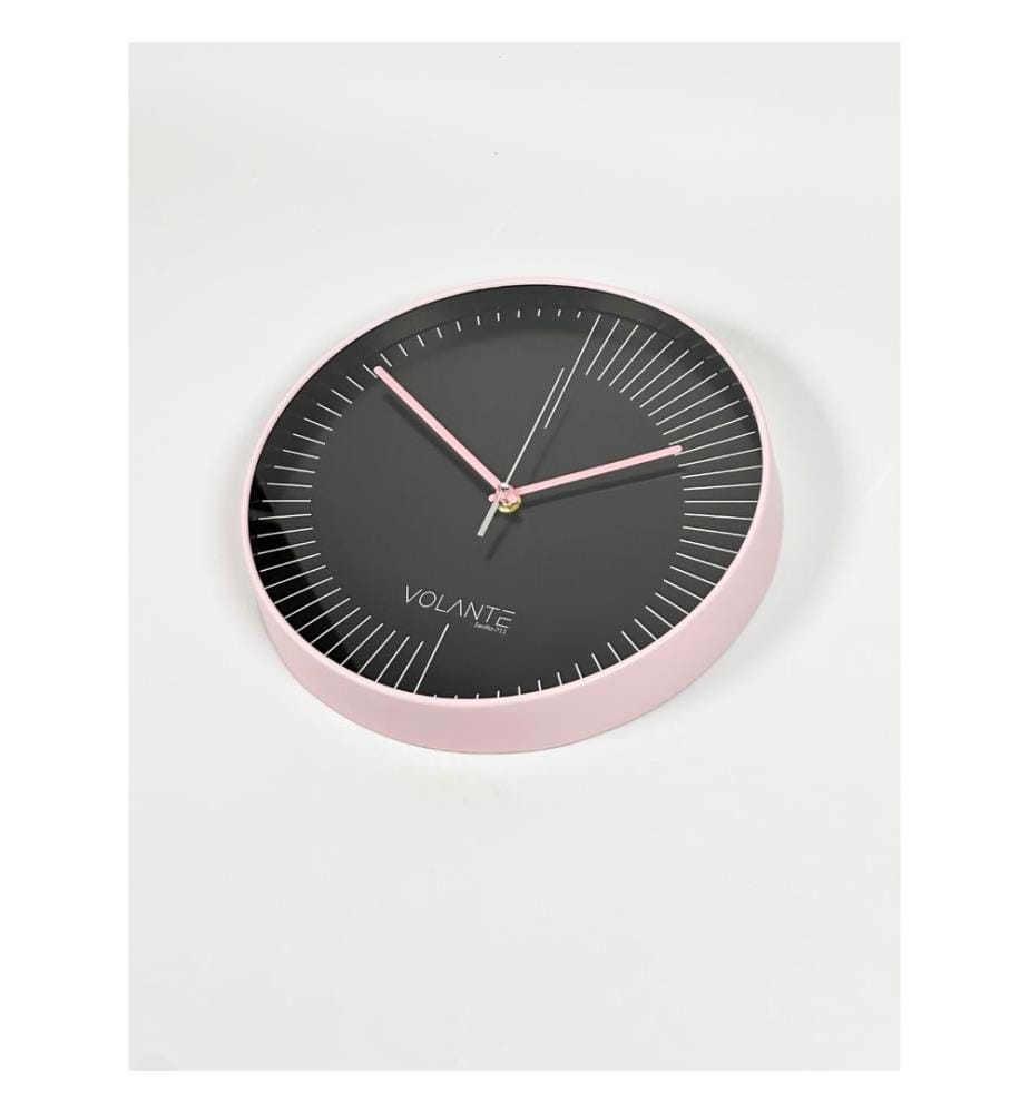 Decorative Wall Clock, Pink, 100% PLASTIC