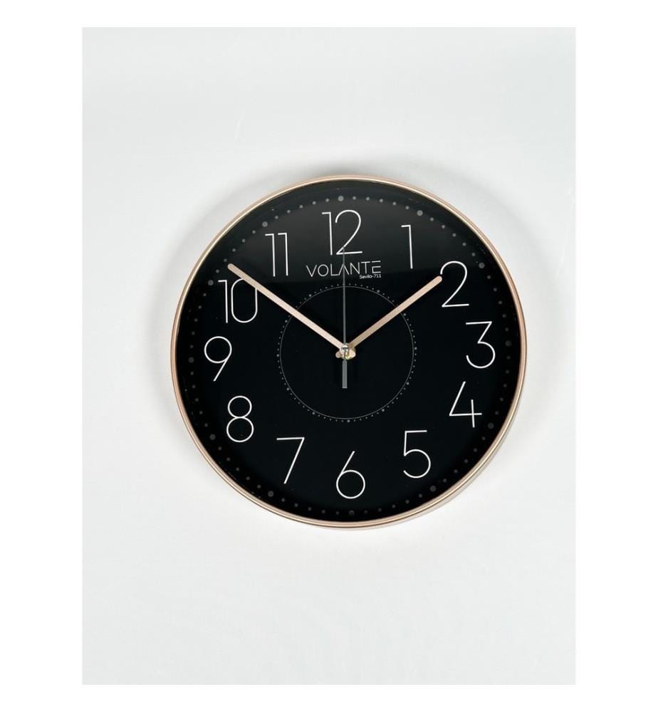 Decorative Wall Clock, Bronze, 100% PLASTIC