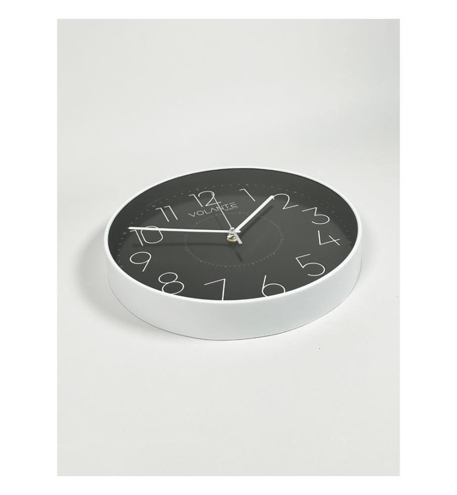 Decorative Wall Clock, White, 100% PLASTIC