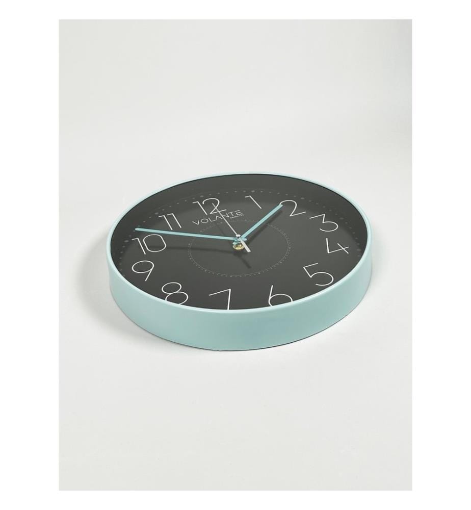 Decorative Wall Clock, Blue, 100% PLASTIC