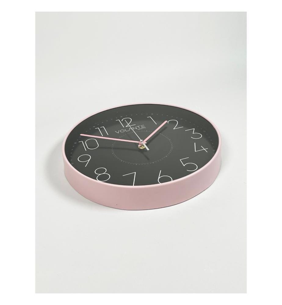 Decorative Wall Clock, Pink, 100% PLASTIC