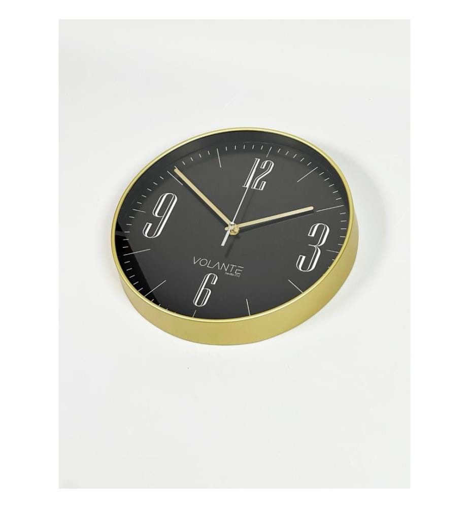 Decorative Wall Clock, Gold, 100% PLASTIC