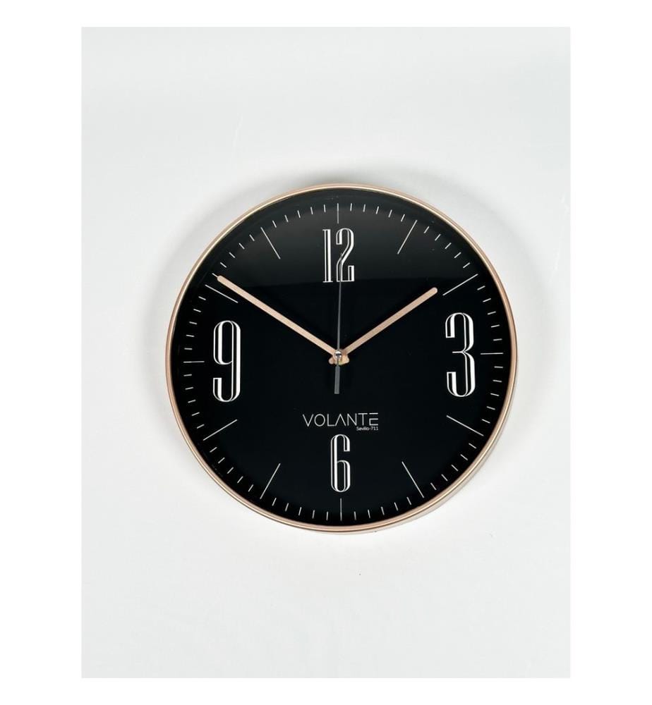 Decorative Wall Clock, Bronze, 100% PLASTIC