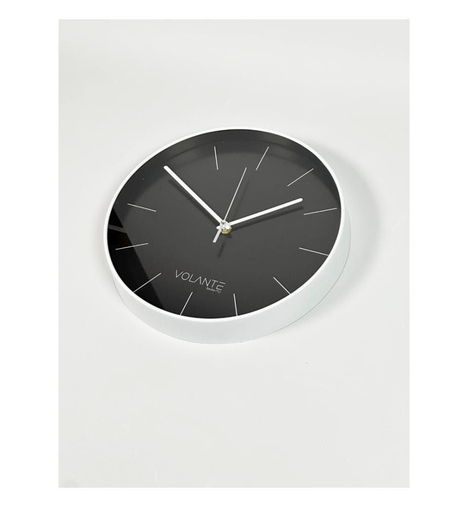 Decorative Wall Clock, White, 100% PLASTIC