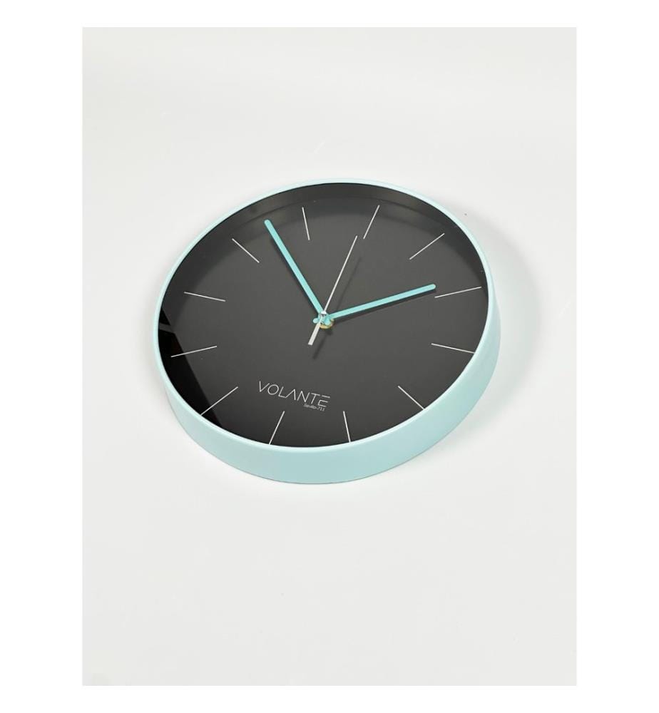 Decorative Wall Clock, Blue, 100% PLASTIC
