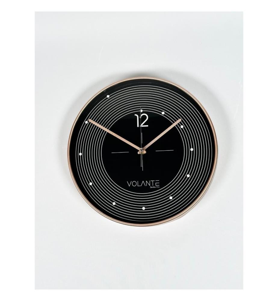 Decorative Wall Clock, Bronze, 100% PLASTIC