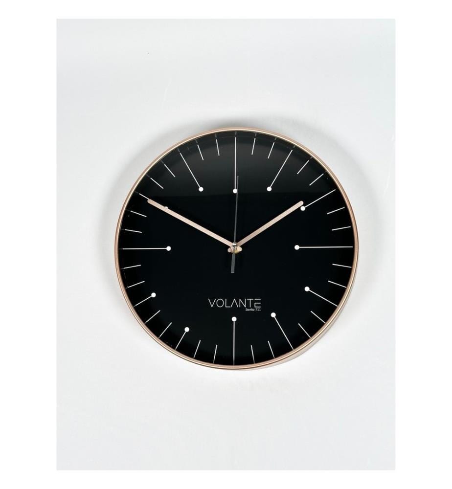 Decorative Wall Clock, Bronze, 100% PLASTIC