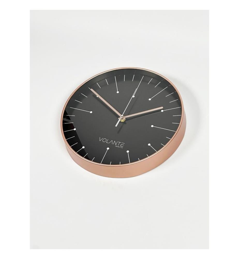 Decorative Wall Clock, Bronze, 100% PLASTIC