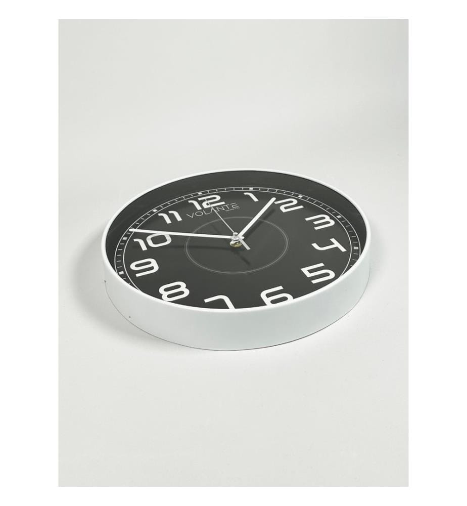 Decorative Wall Clock, White, 100% PLASTIC
