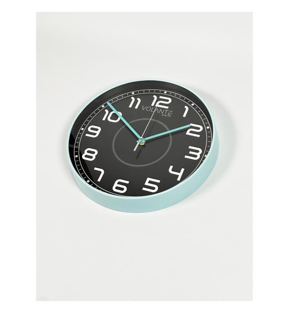 Decorative Wall Clock, Blue, 100% PLASTIC