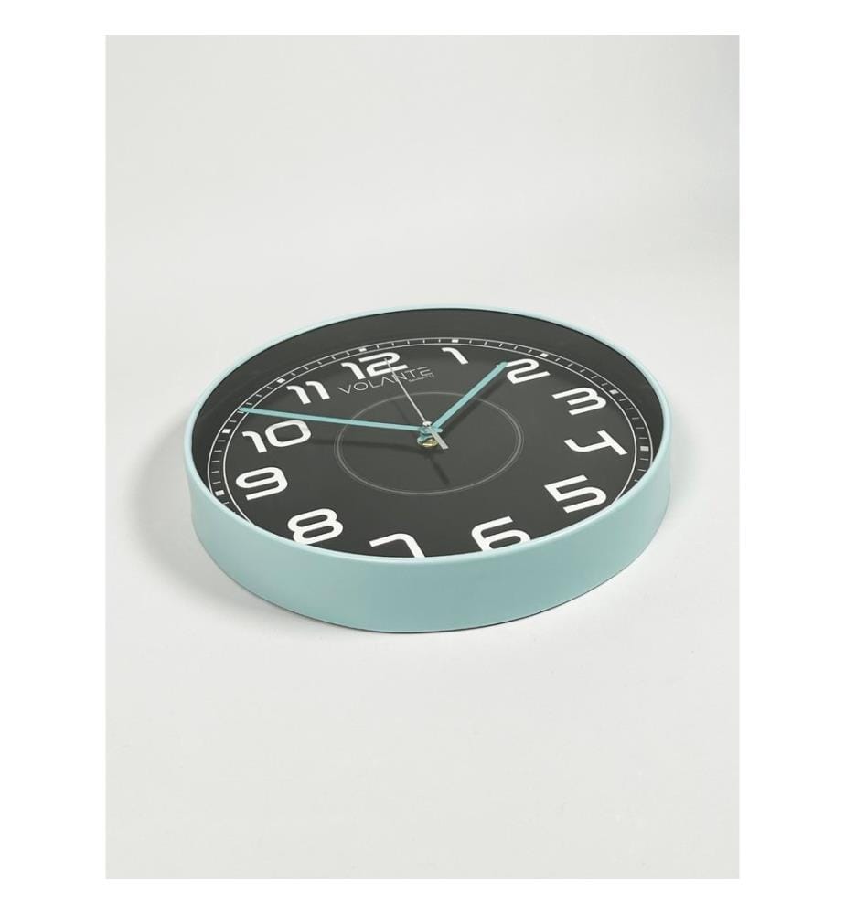 Decorative Wall Clock, Blue, 100% PLASTIC