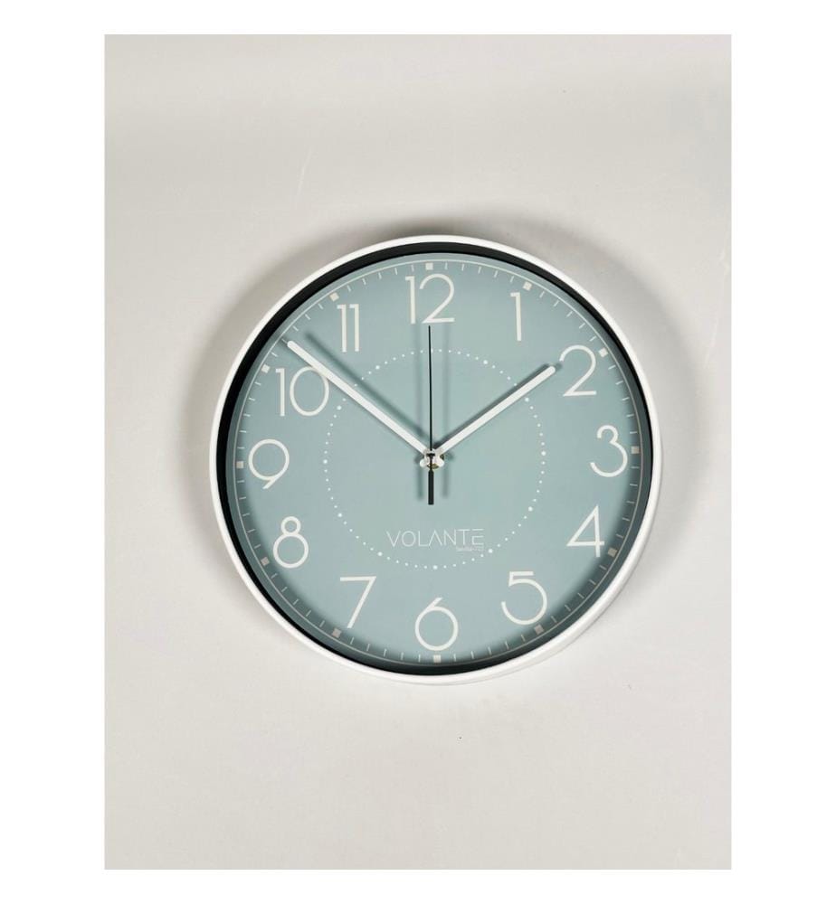 Decorative Wall Clock, White, 100% PLASTIC
