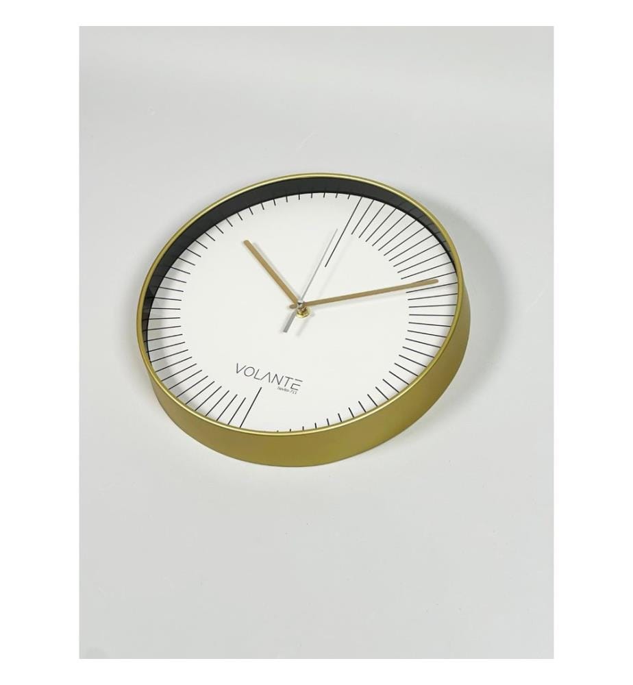 Decorative Wall Clock, Gold, 100% PLASTIC