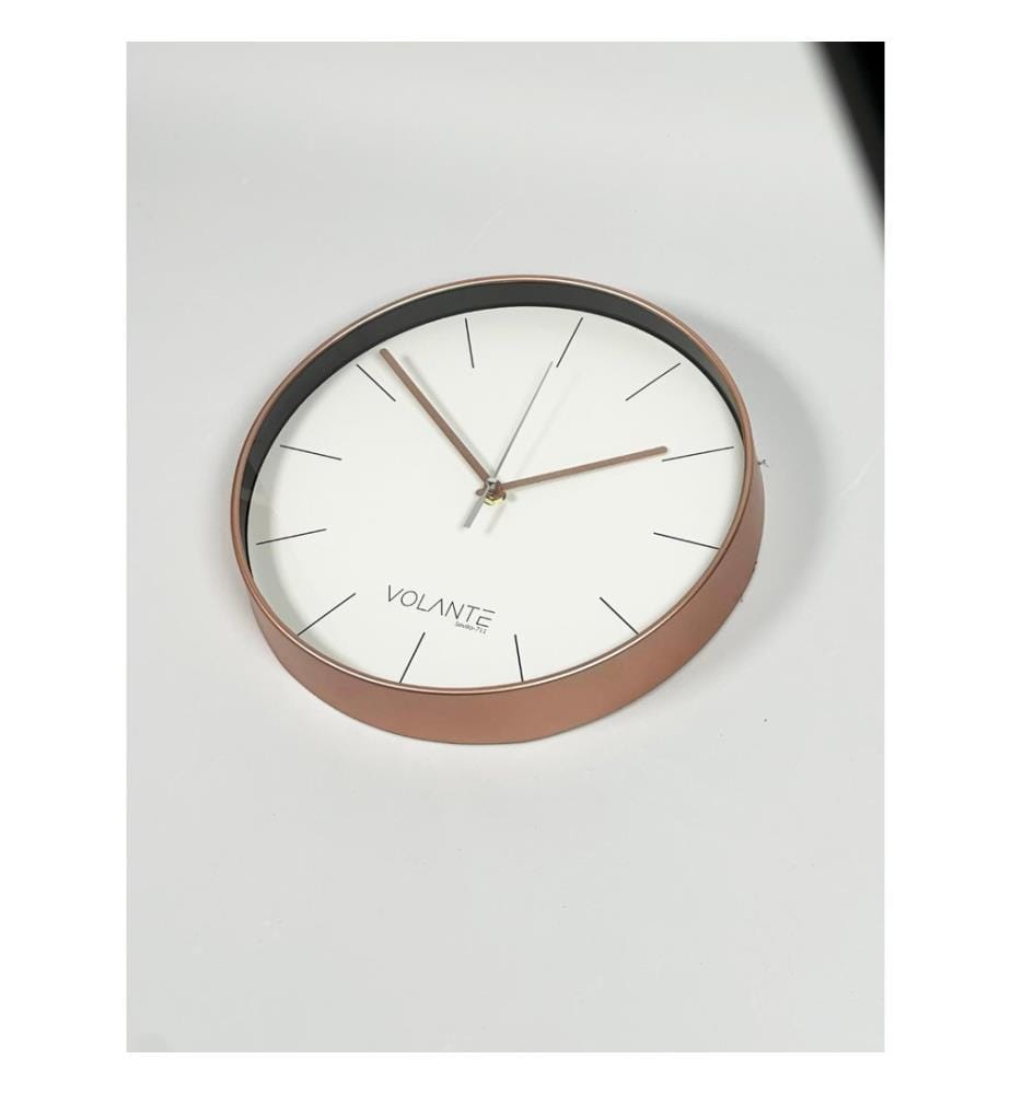 Decorative Wall Clock, Bronze, 100% PLASTIC