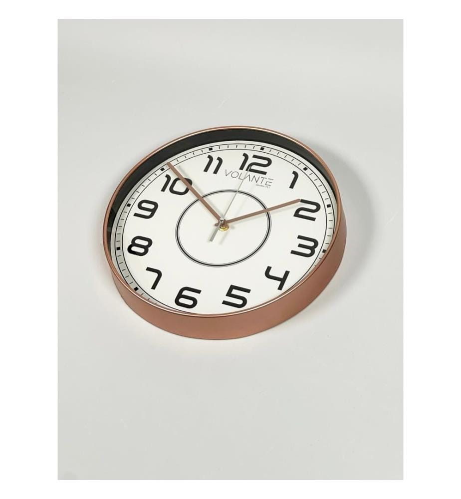 Decorative Wall Clock, Bronze, 100% PLASTIC