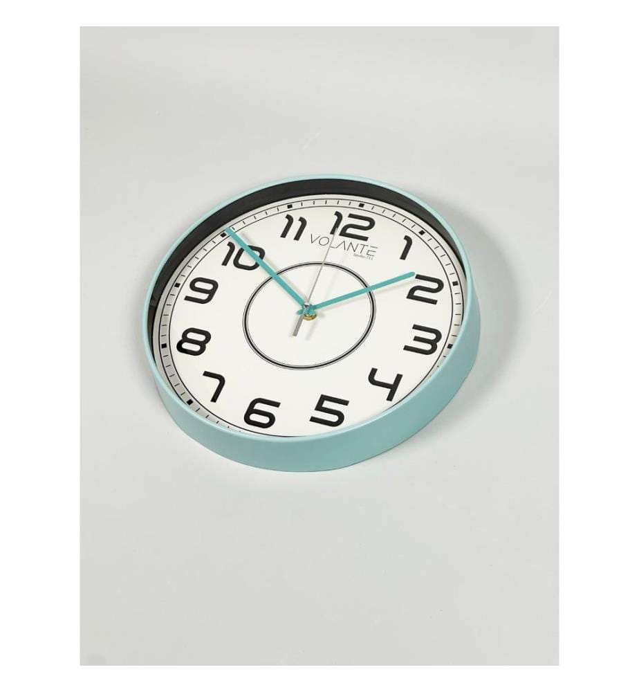 Decorative Wall Clock, Blue, 100% PLASTIC