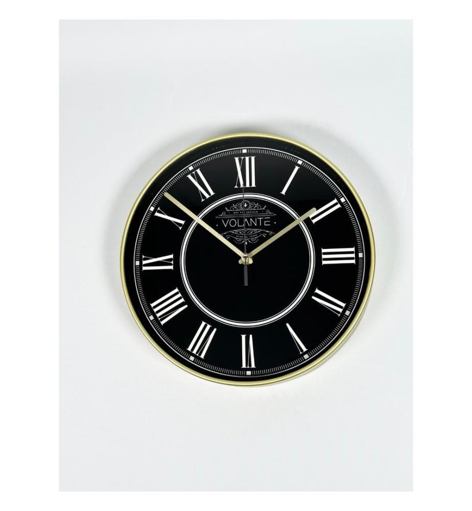 Decorative Wall Clock, Gold, 100% PLASTIC