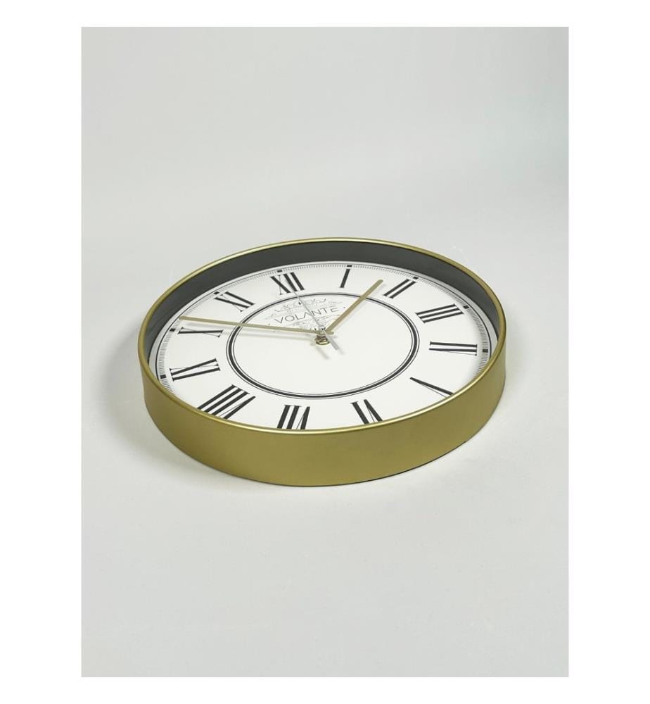 Decorative Wall Clock, Gold, 100% PLASTIC