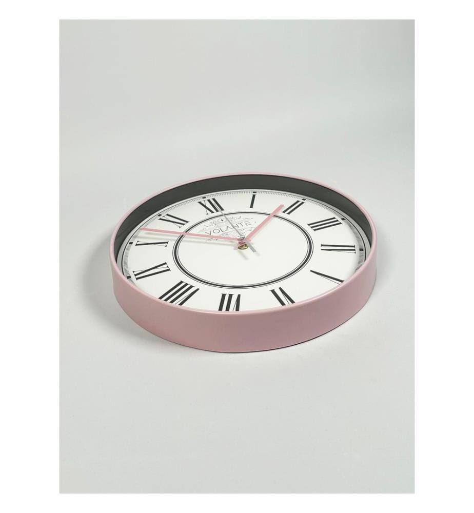 Decorative Wall Clock, Pink, 100% PLASTIC