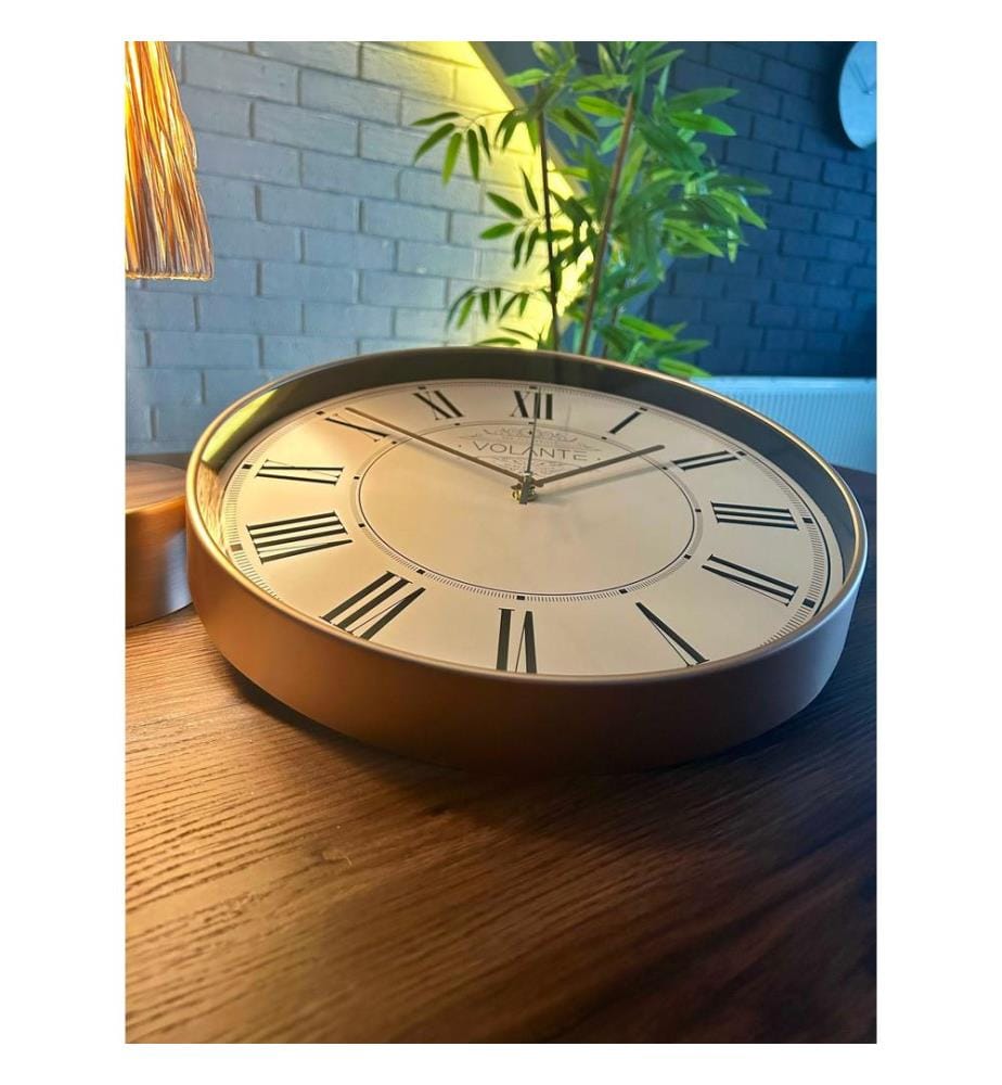 Decorative Wall Clock, Bronze, 100% PLASTIC