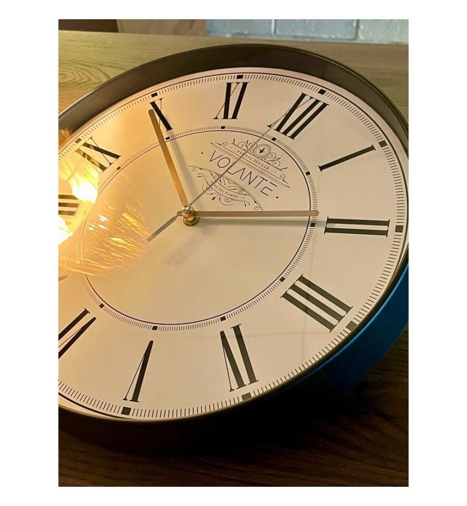 Decorative Wall Clock, Black, Bronze, 100% PLASTIC