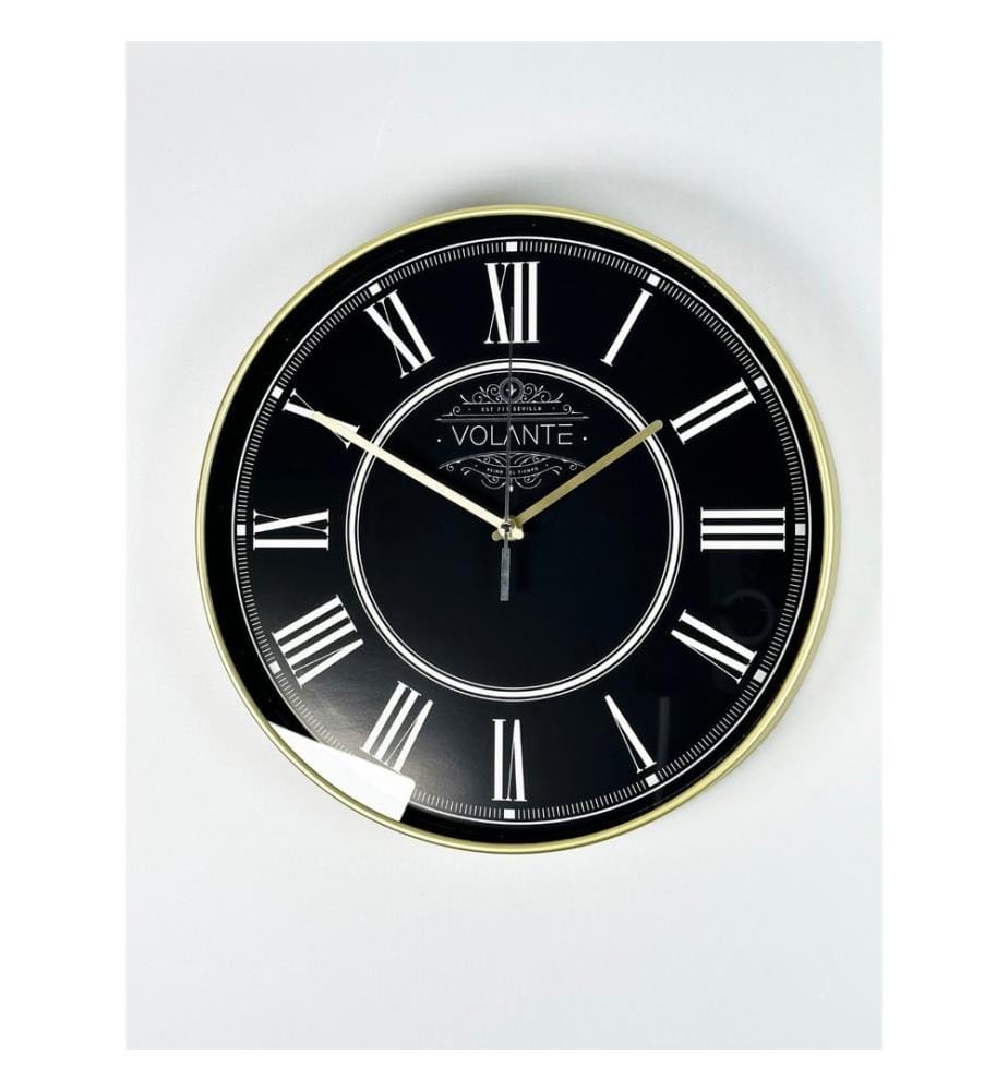 Decorative Wall Clock, Gold, 100% PLASTIC