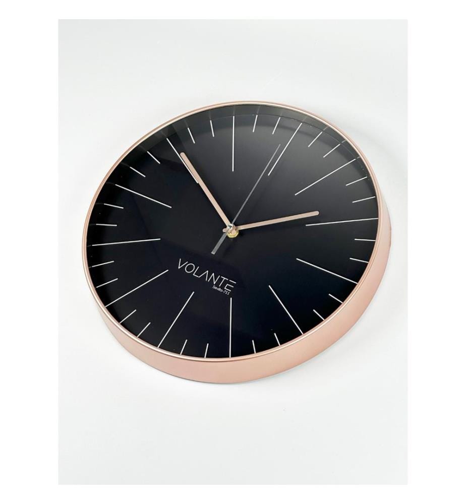 Decorative Wall Clock, Bronze, 100% PLASTIC