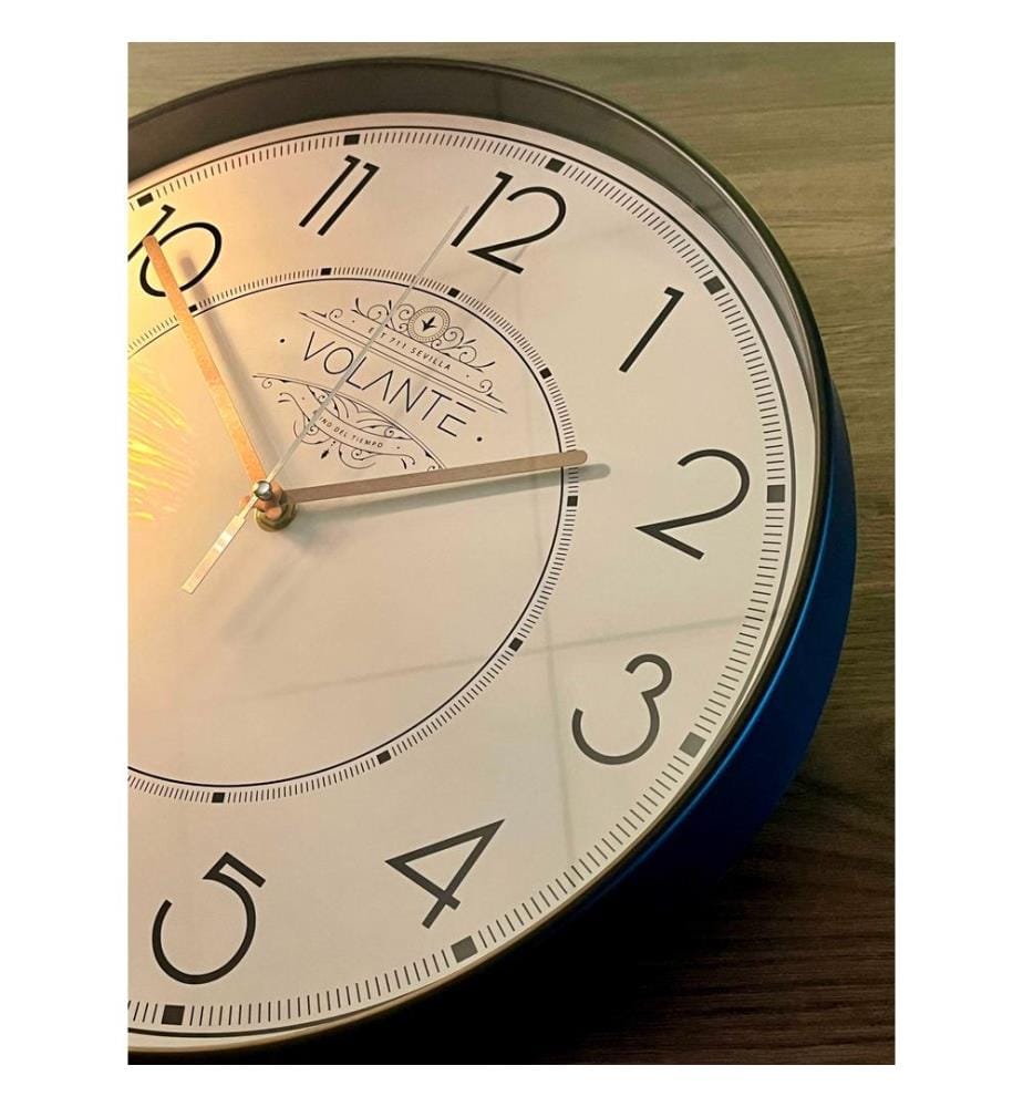 Decorative Wall Clock, Black, Bronze, 100% PLASTIC