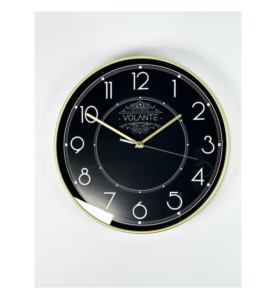 Decorative Wall Clock, Gold, 100% PLASTIC