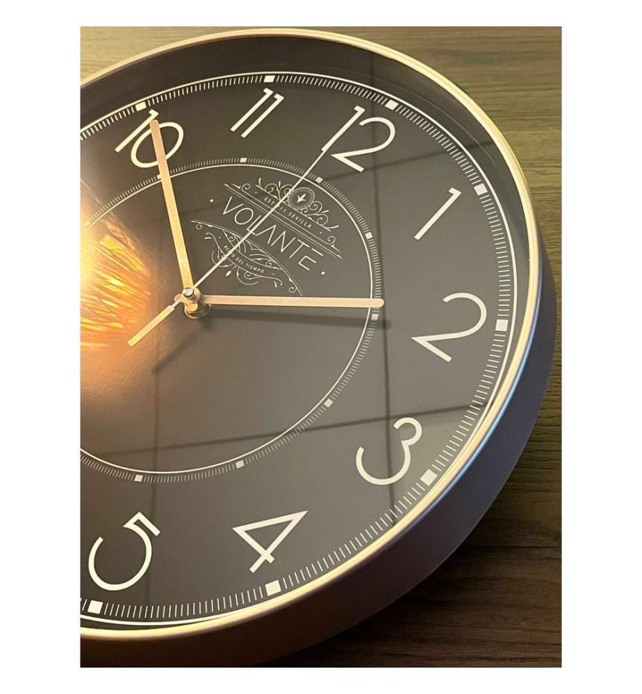 Decorative Wall Clock, Bronze, 100% PLASTIC